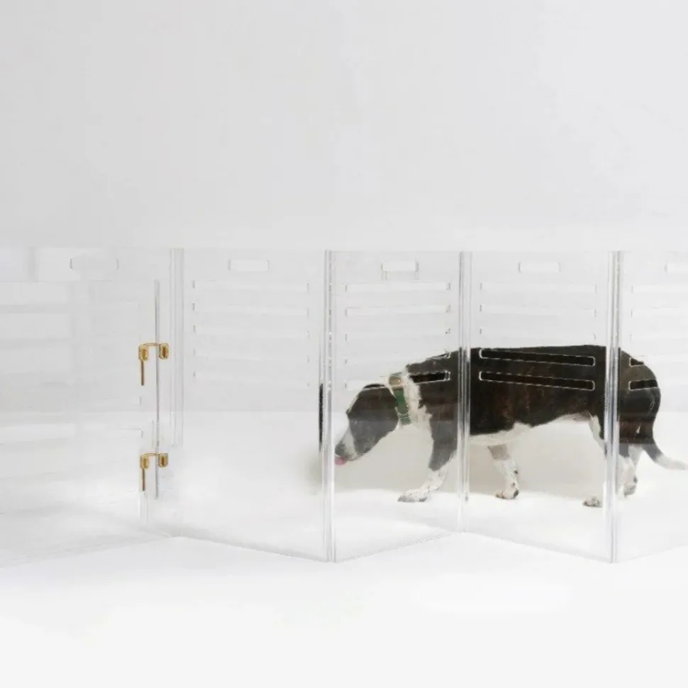 Acrylic Large Size Dog Crate Furniture