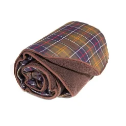 Barbour Fleece Dog Blanket in Classic Tartan
