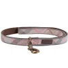 Barbour Reflective Tartan Dog Leash - Pink