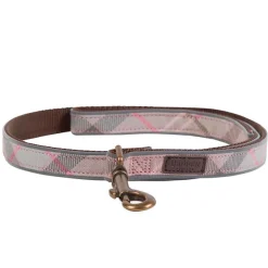 Barbour Reflective Tartan Dog Leash - Pink