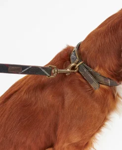 Barbour Tartan Leather Dog Leash