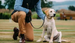 Barbour Tartan Leather Dog Leash