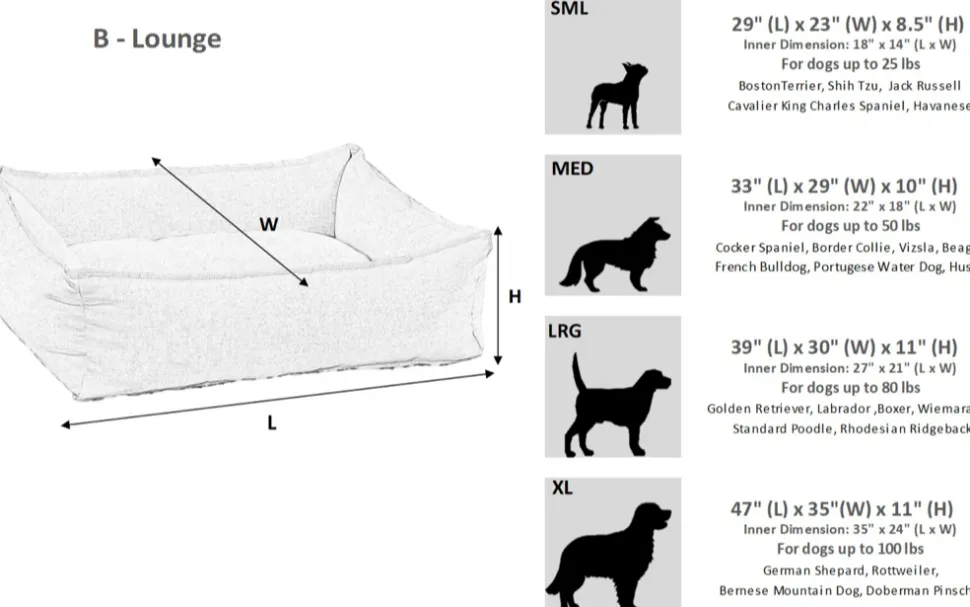 Bowsers B-Lounge cashmere fur dog bed