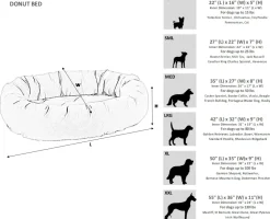 Bowsers Donut Dog Bed With Performance Chenille & Boucle Cover XS-XXL