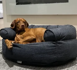 Bowsers Double Donut Sofa Dog Bed Cowhide