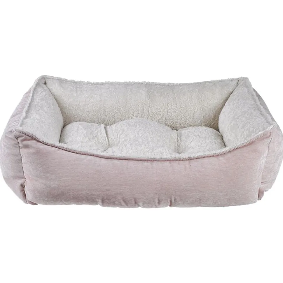 Bowsers Microvelvet Scoop Dog Bed in Pink