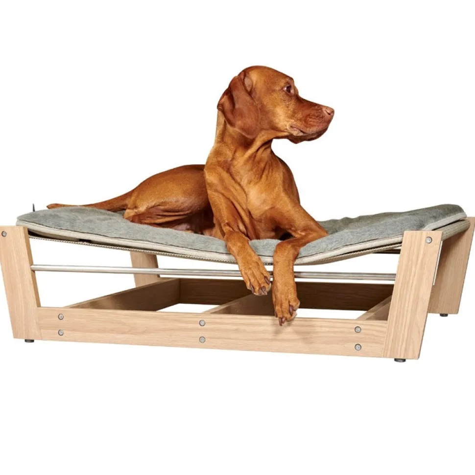 Bowsers pet lounger raised dog bed with mat