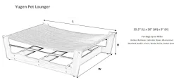 Bowsers pet lounger raised dog bed with mat