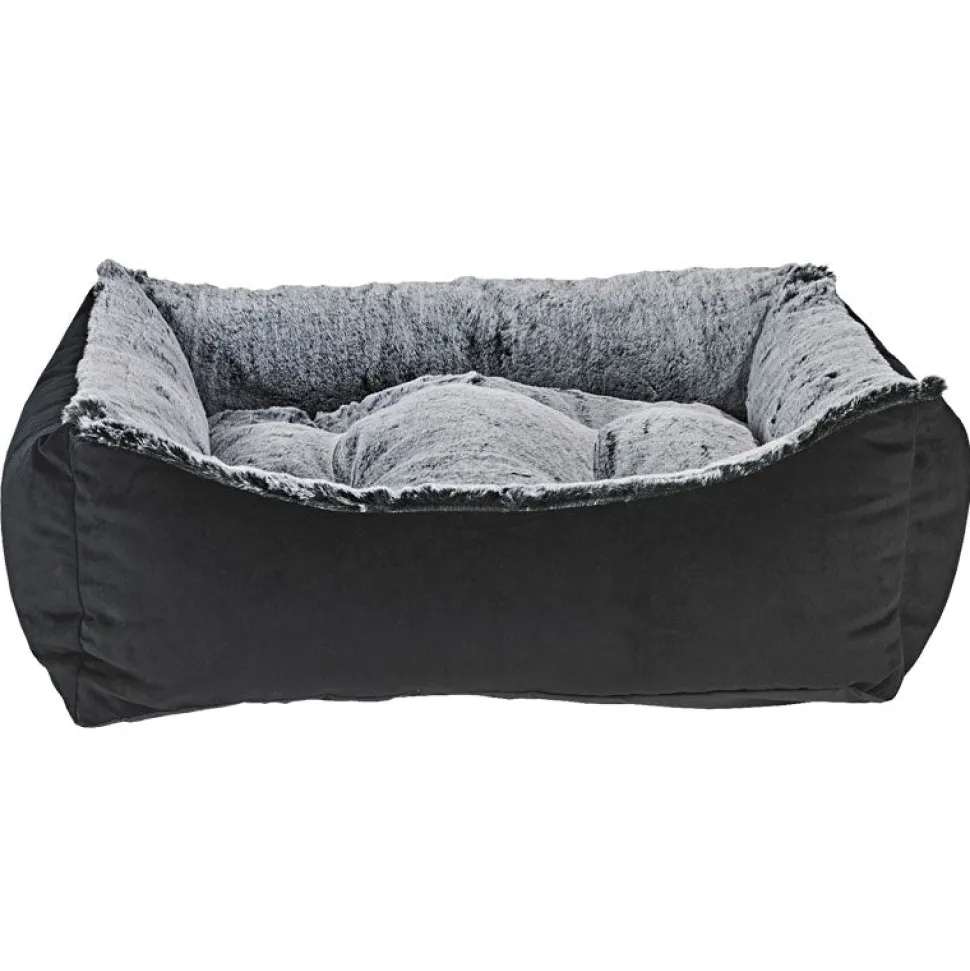 Bowsers Scoop Dog Bed With Soft Faux Fur Washable Cover
