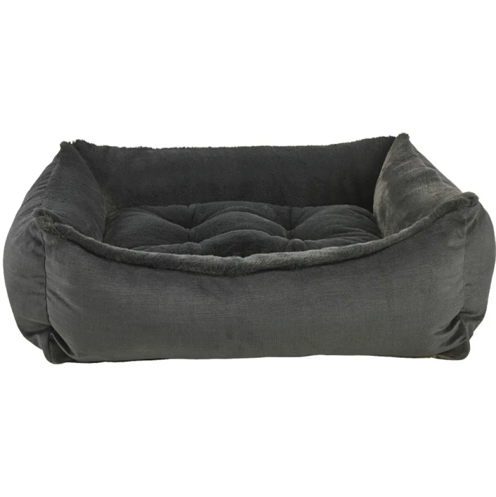 Bowsers Scoop Dog Bed With Soft Faux Fur Washable Cover