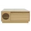 Coffee table with cat hideaway