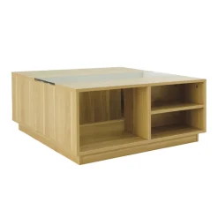 Coffee table with cat hideaway
