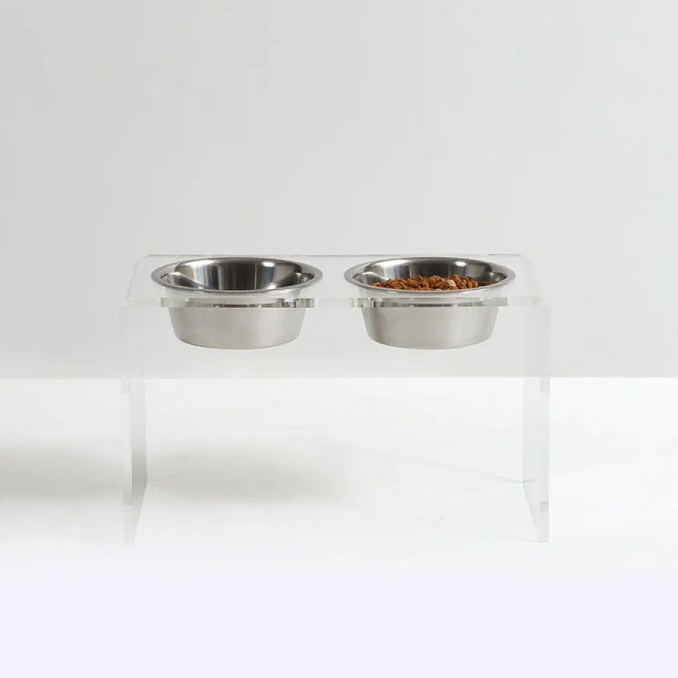 Elevated Dog Feeder For Large Dogs With Acrylic Stand