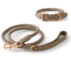 Ferdinando Italian Leather Dog Collar & Leash Set