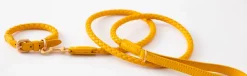 Ferdinando Italian Leather Collar - Yellow