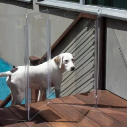 Hiddin Acrylic Dog Gate - Freestanding Zig Zag