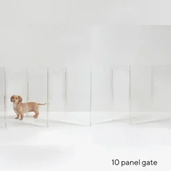 Hiddin Acrylic Dog Gate - Freestanding Zig Zag