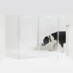 Hiddin acrylic dog gate as pet door & wall mounted