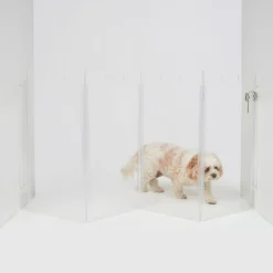 Hiddin acrylic dog gate as pet door & wall mounted