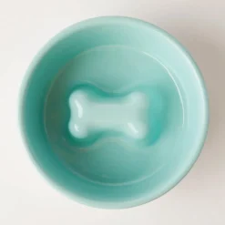 Hiddin ceramic slow feeder dog bowls with acrylic stand
