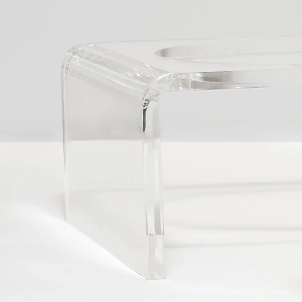 Hiddin Small Pet Feeder with Stainless Steel Bowls & Raised Acrylic Stand
