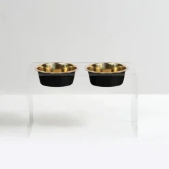 Hiddin Stainless Steel Glam Bowls with Acrylic Stand