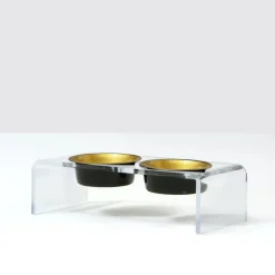 Hiddin Stainless Steel Glam Bowls with Acrylic Stand