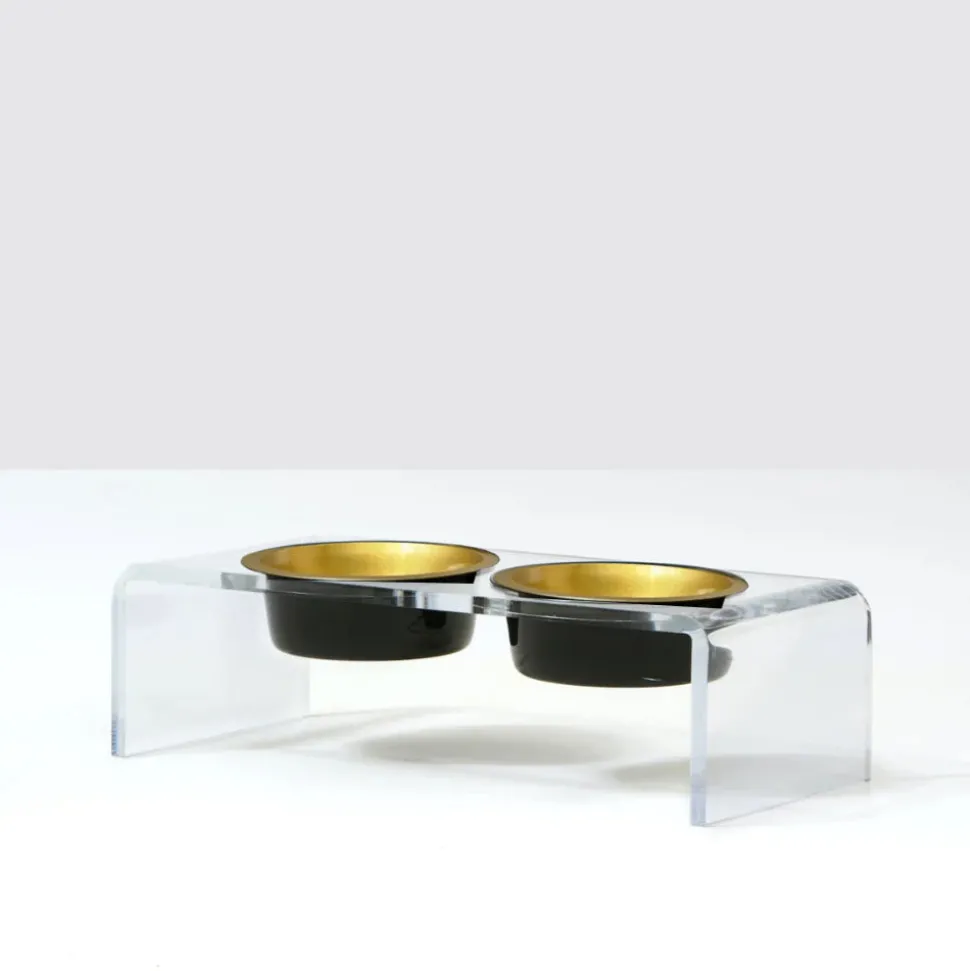 Hiddin Stainless Steel Glam Bowls with Acrylic Stand