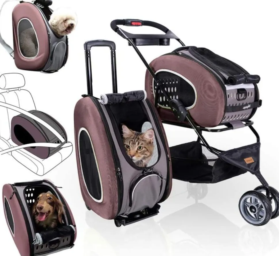 Ibiyaya Eva Convertible Pet Stroller For Cats & Dogs