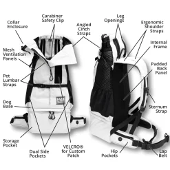 Knavigate | Advanced Dog Carrier with Internal Frame & Hip Belt