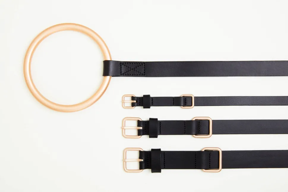 Lumi Italian Buttero Leather Dog Collar- Black