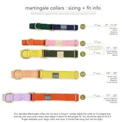 martingale collar / leopard + peach