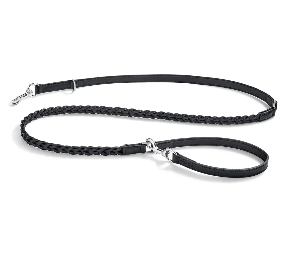 Miacara Bergamo braided Leather Long Dog Leash 6 Feet