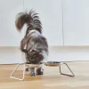 MiaCara Cena Elevated Cat Feeder with Stainless Steel Bowls