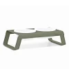 Miacara Desco Elevated Dog Feeder With High Quality Porcelain Pet Bowls