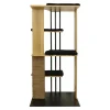Modern Cat Tree with Scratching Post LED Lighting Perch Platforms