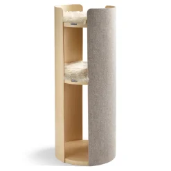 Modern Torre Cat Scratching Post With Cushion- Natural