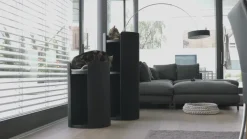 Modern Torre Cat Scratching Post With Cushion - Black