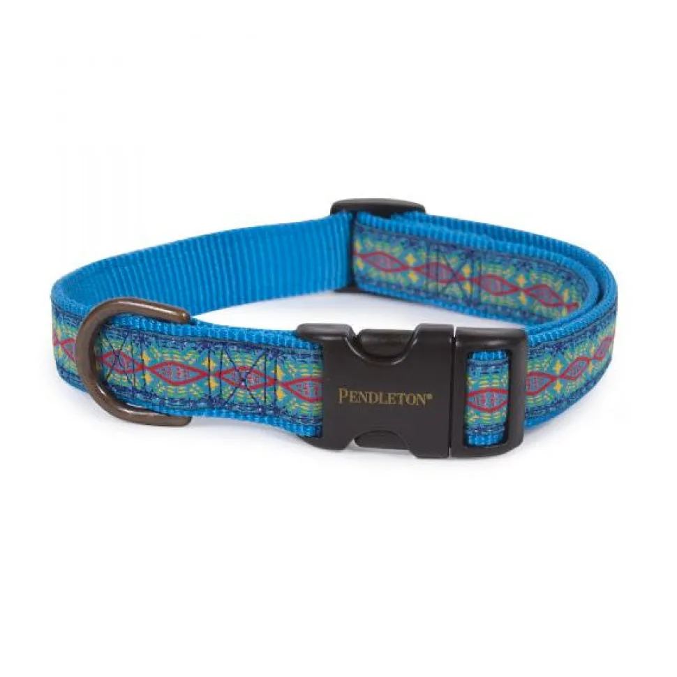 Pendleton Diamond River Turquoise Classics Dog Collar