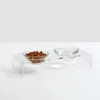 Pet Feeder with Glass Bowls, Acrylic Stand & Tray
