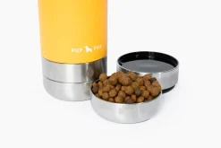 PupPak Dog Travel Water Bottle with Detachable Food & Water Bowls