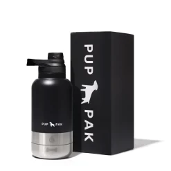 PupPak Dog Travel Water Bottle with Detachable Food & Water Bowls