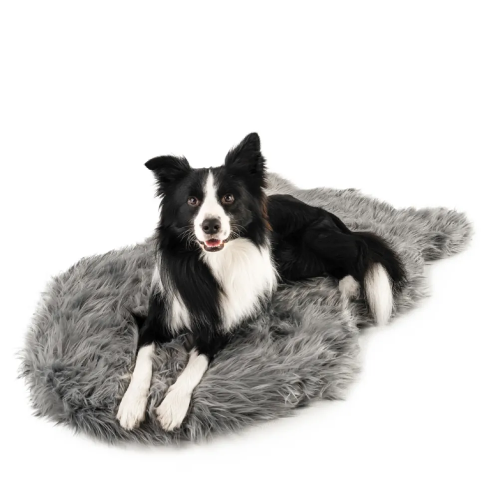 PupRug Faux Fur Orthopedic Dog Bed For Large To XL Dogs