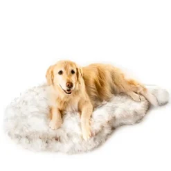 PupRug Faux Fur Orthopedic Dog Bed For Large To XL Dogs
