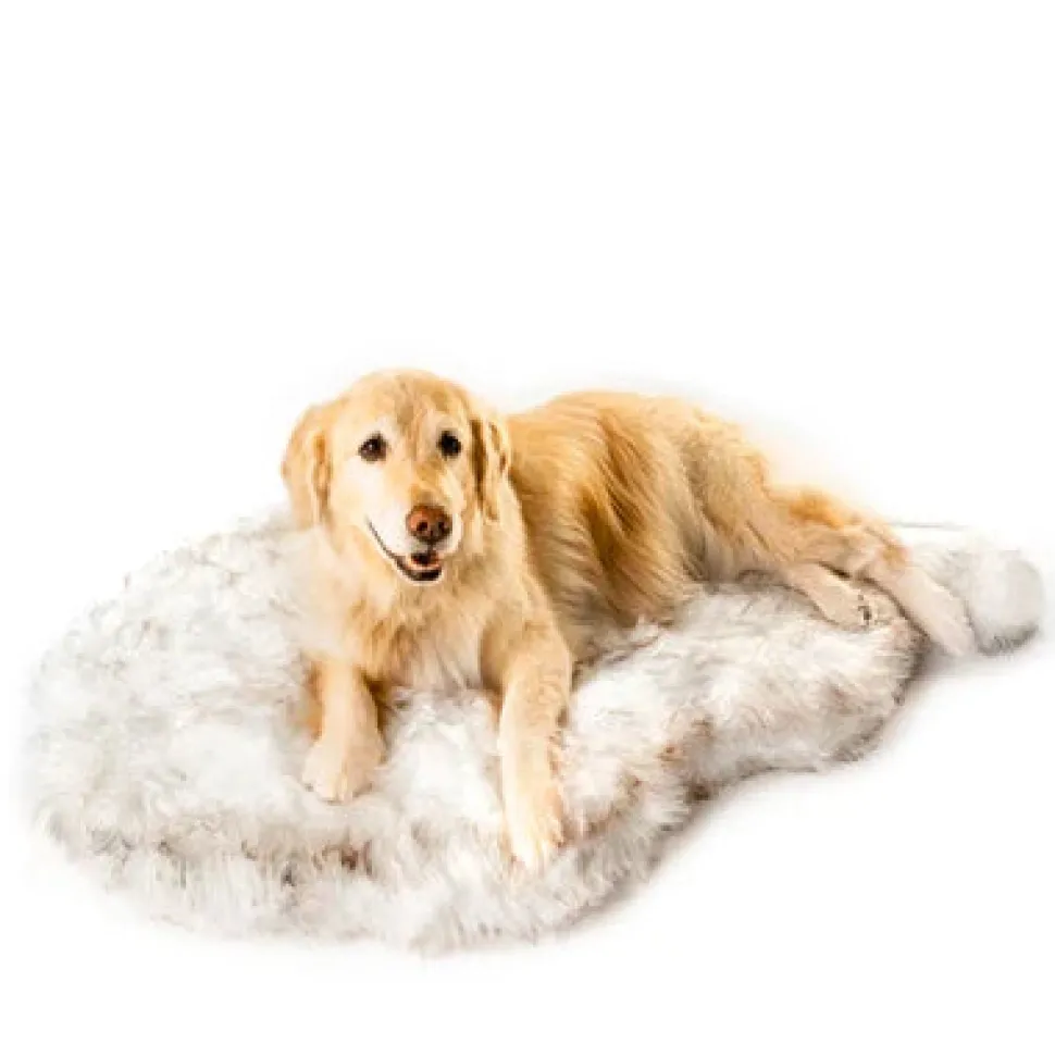 PupRug Faux Fur Orthopedic Dog Bed For Large To XL Dogs