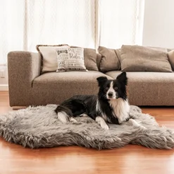 PupRug Faux Fur Orthopedic Dog Bed For Large To XL Dogs