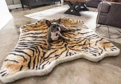 PupRug Tiger Print Memory Foam Dog Bed