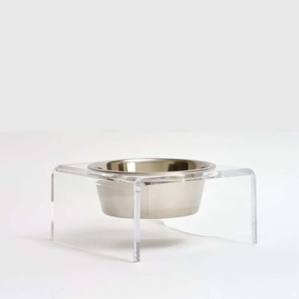 Stainless Steel Elevated Dog Bowl with Stand
