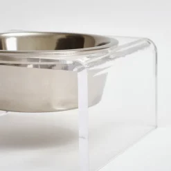 Stainless Steel Elevated Dog Bowl with Stand