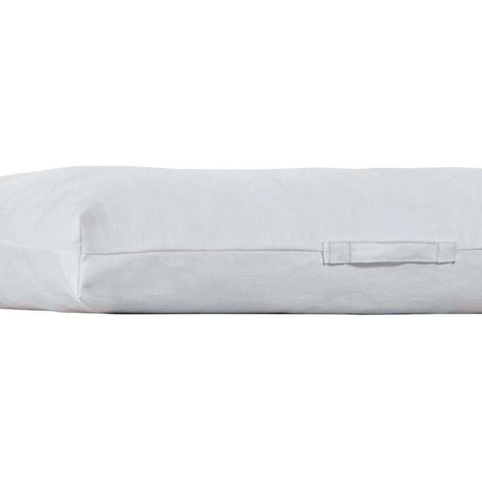 Washed white cotton linen dog cushion for large dogs